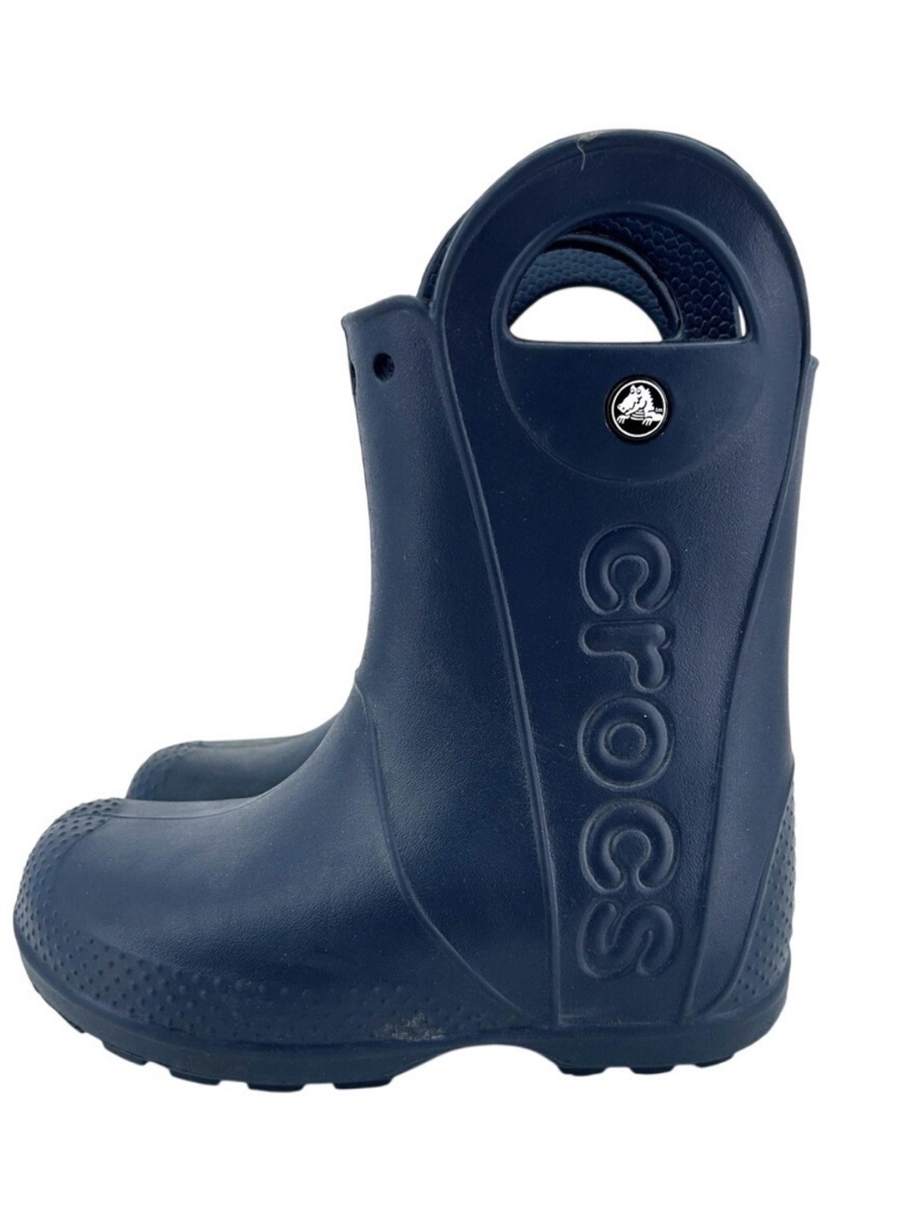 Crocs Kids Navy Blue Handle Rain Boots